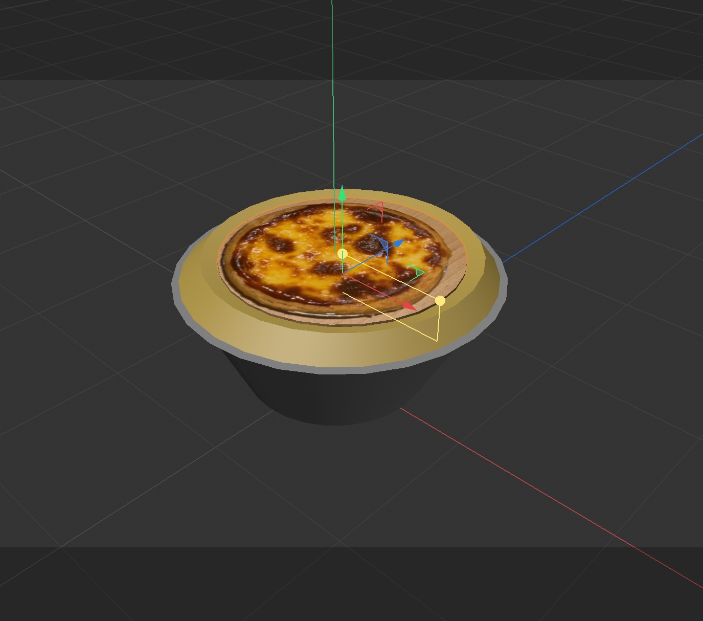 I used a photo of the egg tart filling to add texture.